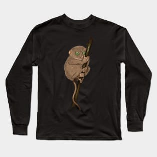 Vintage Tarsier Monkey Long Sleeve T-Shirt